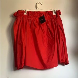 Red off the shoulder top